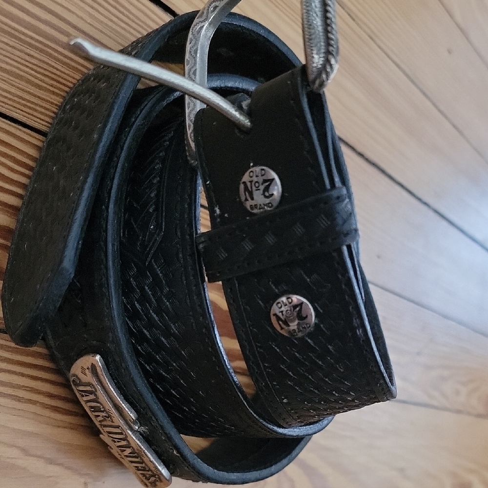 Jack Daniels Black Leather Men's Belt